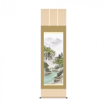 掛軸 伊藤渓山山河望郷 54.5×190cm KZ2B1-N051