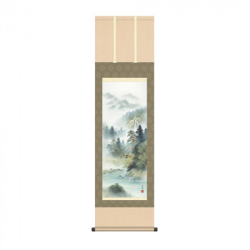 掛軸 中山雪邨深緑涼風 44.5×164cm KZ2MB1-N014
