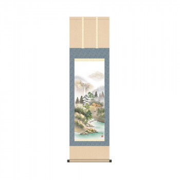 掛軸 伊藤渓山悠景彩遷 44.5×164cm KZ2MB1-N047