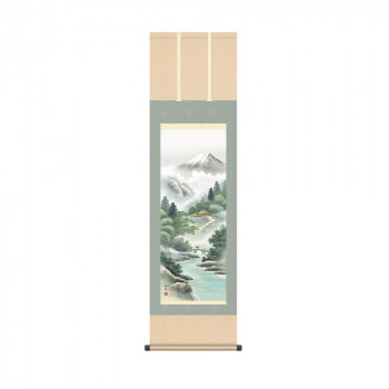 掛軸 中山雪邨涼風富峰 44.5×164cm KZ2MB4-27B