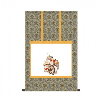 納経集印掛軸 七福神巡礼 52.5×80cm N3-003