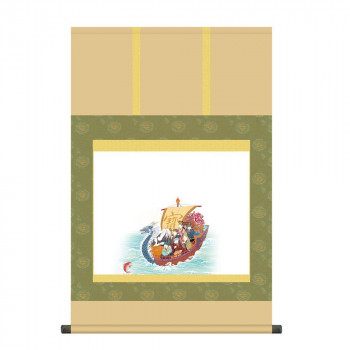 納経集印掛軸 七福神巡礼 52.5×80cm N3-004