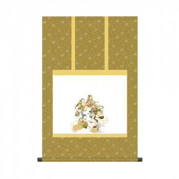 納経集印掛軸 七福神巡礼 52.5×80cm N3-005
