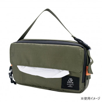 GRAM ティッシュボックスカバー KHAKI カーキ A503KH