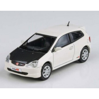 JADI B ホンダ シビック Type R EP3 01 ホワイト/カーボン LHD 1/64スケール PA55347