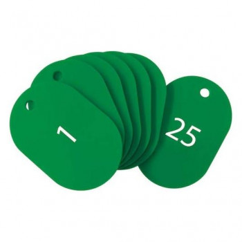 オープン工業 スチロール番号札 大 1～25 緑 BF-50-GN