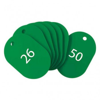 オープン工業 スチロール番号札 大 26～50 緑 BF-51-GN