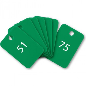 オープン工業 スチロール番号札 51～75 緑 BF-56-GN