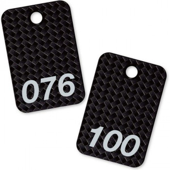 オープン工業 スチロール番号札 76～100 黒 BF-83-BK
