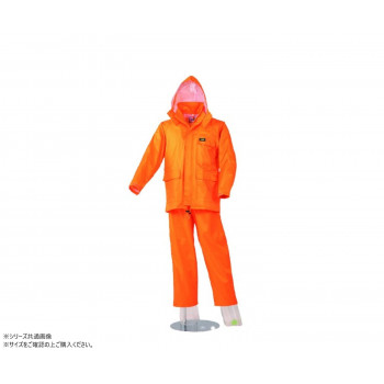 スミクラ レインウェア 透湿MOAシータ レインスーツ オレンジ L A-660