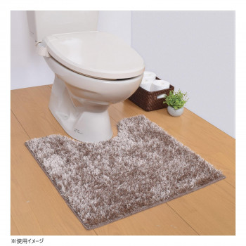 ターキッシュシャギー トイレマット 日本製 60×65cm ブラウン