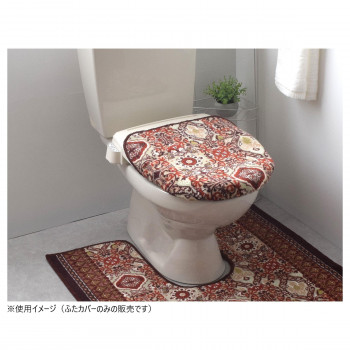 パレスタイル トイレふたカバー(抗菌防臭 吸水速乾) 日本製 洗浄・暖房便座用 ブラウン