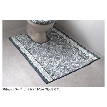 ボタニレル トイレマット(抗菌防臭 吸水速乾) 日本製 80×130cm ブルー