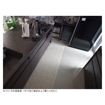 拭けるマットシリーズ キッチンマット モザイクタイル 60×120cm