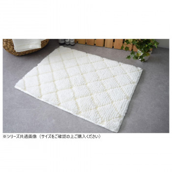 ゆきふみ バスマット 日本製 ホワイト 60×90cm
