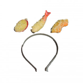日本職人が作る 食品サンプル カチューシャ 天ぷらセット(エビ天・ナンキン・さつまいも) IP-390