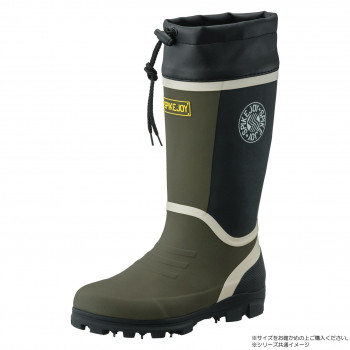 福山ゴム工業　長靴　スパイクジョイ 6　カーキ　3L（品番：AA89300）