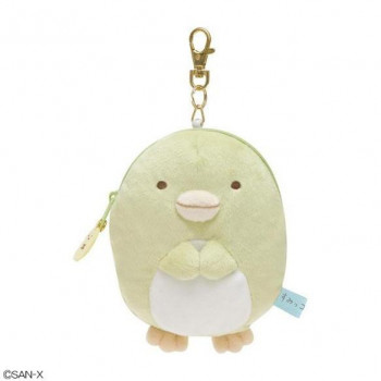 サンエックス San-x すみっコぐらし ぺんぎん? ぬいぐるみリール付パスケース PB69302