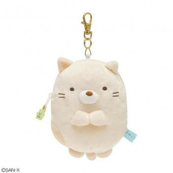 サンエックス San-x すみっコぐらし ねこ ぬいぐるみリール付パスケース PB69304