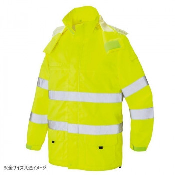 アイトス 高視認性レインジャケット ハイパーイエロー L 562405