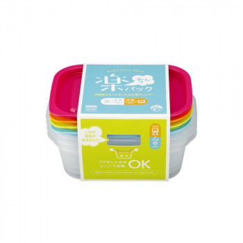 イノマタ化学 楽ちんパック 角型 600ml 4色組
