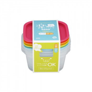 イノマタ化学 楽ちんパック スクエア 630ml 4色組