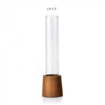 志成販売 リューズガラス フラワーベース シランドル(L)W/WOOD STAND 372224