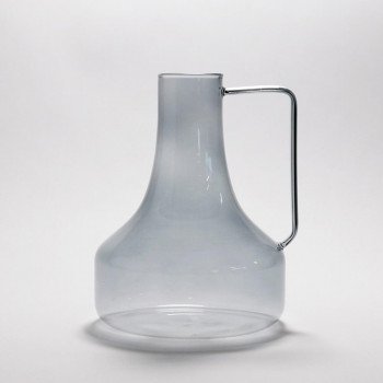 志成販売 ライトリー GLASS フラワーベース フラスコ(L) ブルーグレー 107807GY