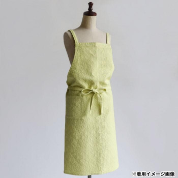 志成販売 フルエプロン アスタリスク ジャガード イエロー 303493YL