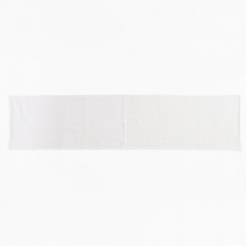 志成販売 七宝つなぎ刺繍のテーブルランナー ホワイト 305044WH