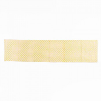 志成販売 七宝つなぎ刺繍のテーブルランナー イエロー 305044YL