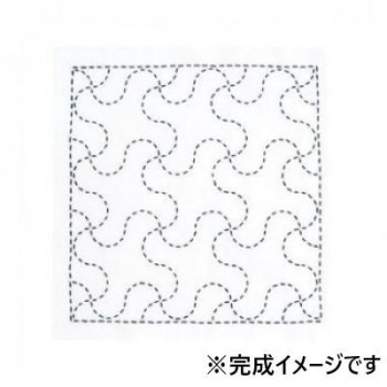 オリムパス 刺し子キット　花ふきん　千鳥つなぎ 268