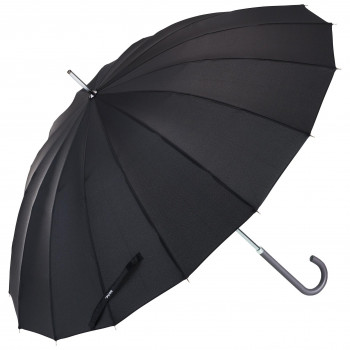 Waterfront 16Kムジ 長傘 55cm ブラック ブラック U155-0867BK1-B0