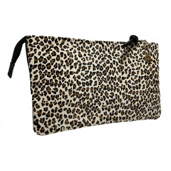 Pisoraro(ピソラロ) ハラコ お財布ポシェットショルダー LEOPARD-WH PR238