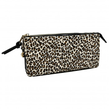 Pisoraro(ピソラロ) ハラコ ウォレットバッグ LEOPARD-WH PR239