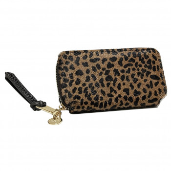 Pisoraro(ピソラロ) ハラコ アクセサリーポーチ LEOPARD-BR PR244