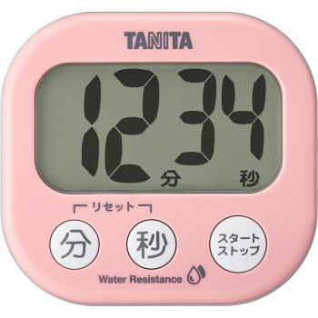 TANITA タニタ 洗えるでか見えタイマー ピンク TD-426
