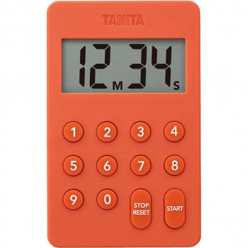 TANITA タニタ デジタルタイマー100分計 オレンジ TD-415