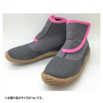 アトムワークス nomodoワークシューズ SS グレー/ピンク NMD502_SS