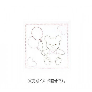 オリムパス 刺し子キット　花ふきん　くま SK-281
