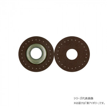 INAZUMA イナズマ 12mmロープ用縫い付けハトメ アンティークゴールド 15mm 4枚入 103 薄アイボリー BA-12-12AG