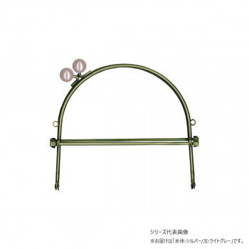 INAZUMA イナズマ パール玉付がま口ベンリー シルバー 横幅約16cm 208 ライトグレー BK-10781S