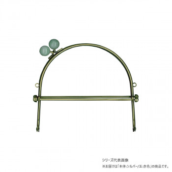 INAZUMA イナズマ キャンディー玉付ベンリー口金 シルバー 横幅約16cm 102 赤 BK-1078S