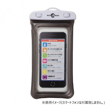 スマートフォン専用 防水ポーチ WATER PROOF Black WP02