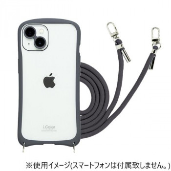 iPhone14/iPhone13兼用背面型ケース i.Color Charcoal iP22-61-ICSH01