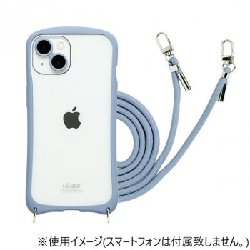 iPhone14/iPhone13兼用背面型ケース i.Color Sky Blue iP22-61-ICSH02