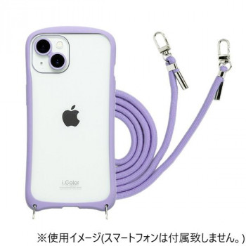 iPhone14/iPhone13兼用背面型ケース i.Color Purple iP22-61-ICSH03