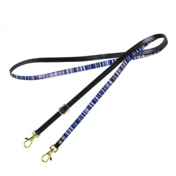 ショルダーストラップ アクセントボーダー Black × Blue SHS-ACB02