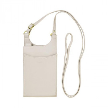 ショルダーストラップ付きスマホポーチ La glace Mサイズ Light Beige SP-LG01-M