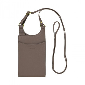 ショルダーストラップ付きスマホポーチ La glace Mサイズ Taupe SP-LG02-M